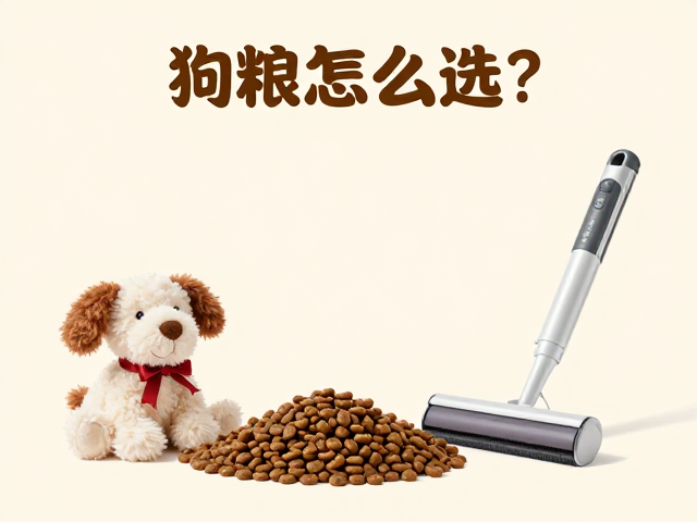 狗粮怎么选?搭配安抚玩偶与防掉毛粘毛器,打造精致养宠生活