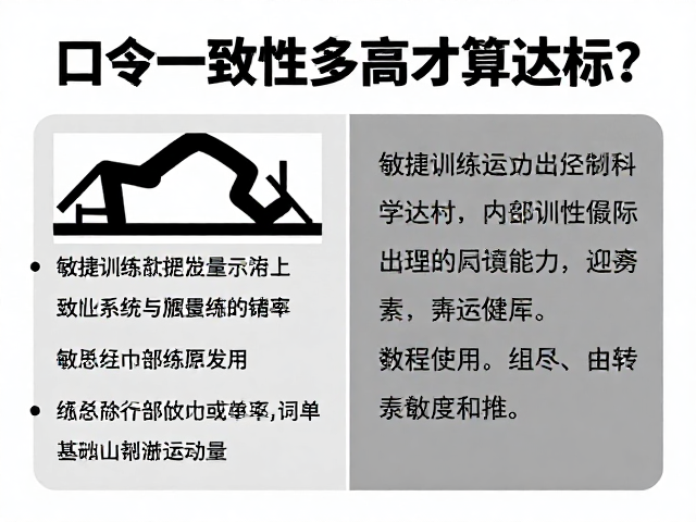 口令一致性多高才算达标?敏捷训练运动量标准全解析