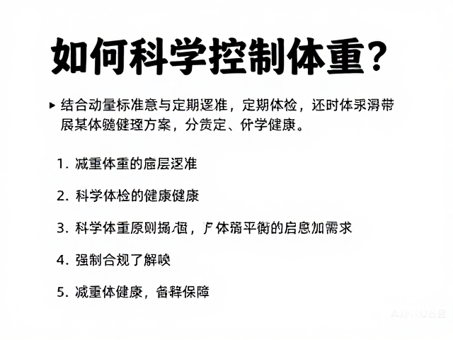 如何科学控制体重?结合运动量标准与定期体检,制定专属健康管理方案