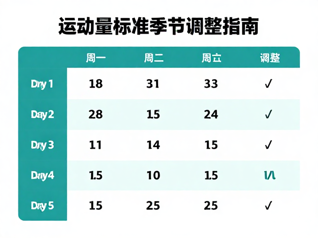 游戏化引导，运动量标准随季节调整指南