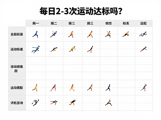 每日2-3次运动达标吗?附体能评估表自测运动量标准