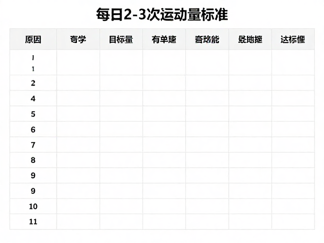 每日2-3次运动达标吗?附体能评估表自测运动量标准