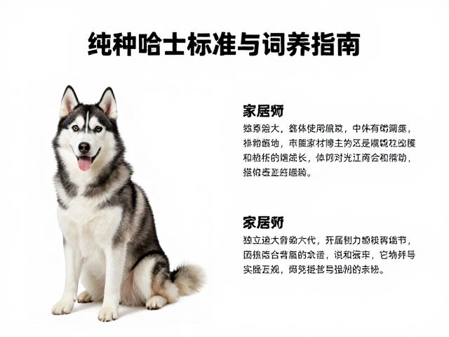纯种哈士奇标准与饲养指南,独居还是家庭?解析其独立与从属天性
