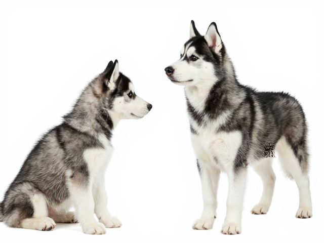 纯种哈士奇标准,幼犬到成犬品相变化,吻部长度粗细详解