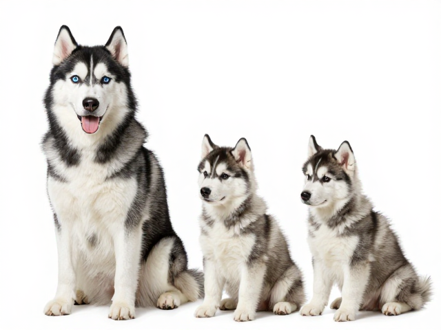 纯种哈士奇标准,底绒厚度与幼犬成犬品相变化全解析