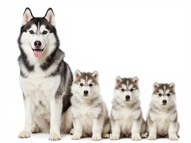 纯种哈士奇标准,底绒厚度与幼犬成犬品相变化全解析