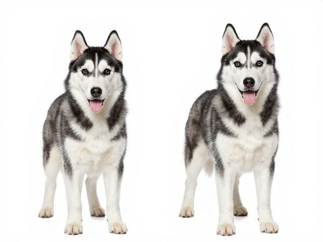 纯种哈士奇标准,幼犬成犬品相变化,看整体协调与活力