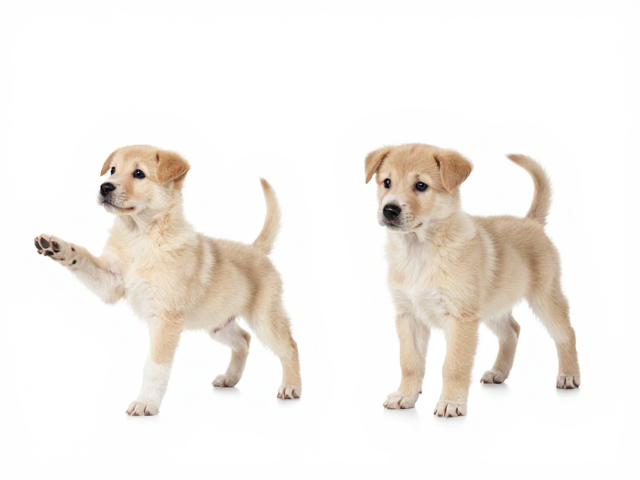 幼犬鉴别技巧,通过前肢伸展自如对比同窝幼犬差异选健康犬