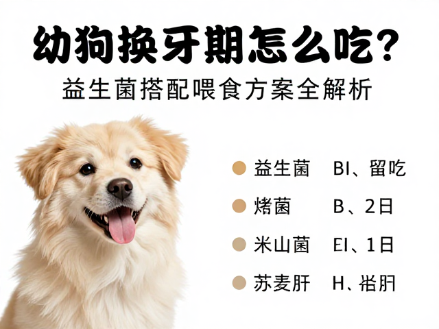 幼犬换牙期怎么吃?益生菌搭配喂食方案全解析