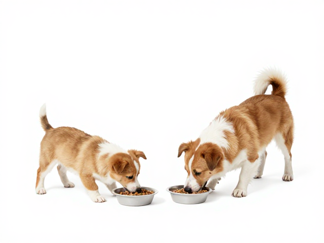 幼犬喂食方案与口腔清洁饮食,成年犬定时喂养指南