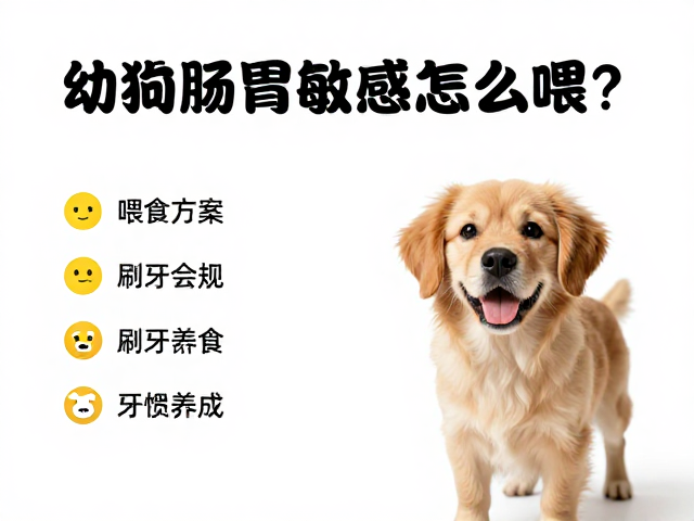 幼犬肠胃敏感怎么喂?喂食方案,刷牙习惯养成指南