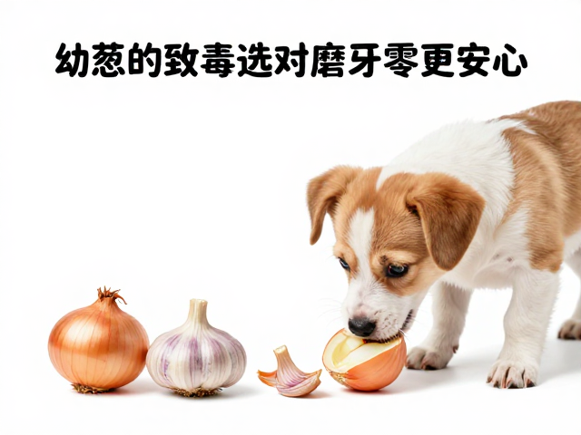 幼犬喂食方案,洋葱大蒜致毒,选对磨牙零食更安心