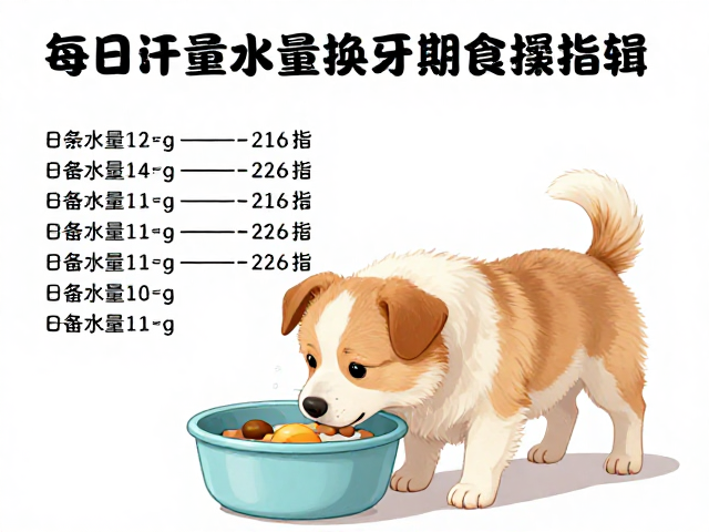 幼犬喂食方案,每日水量计算与换牙期食物选择指南