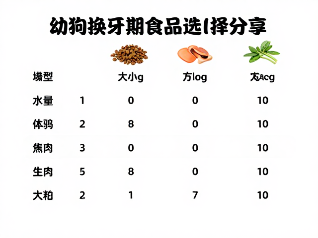 幼犬喂食方案,每日水量计算与换牙期食物选择指南