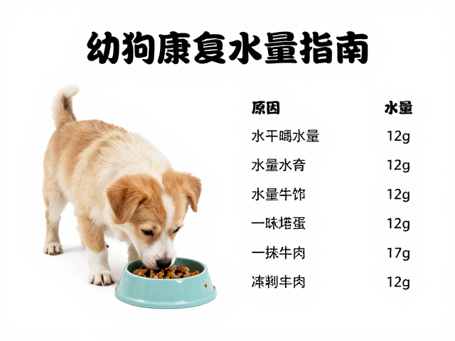 幼犬喂食方案，病期康复饮食与每日水量计算指南