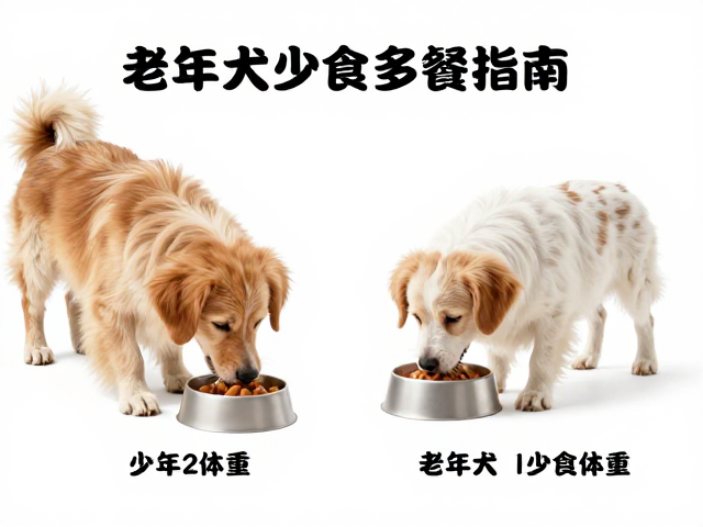 幼犬喂食方案与理想体重,老年犬少食多餐指南