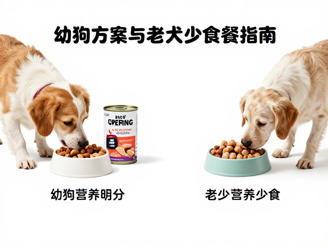 幼犬喂食方案与老年犬少食多餐指南,搭配零食罐营养加分
