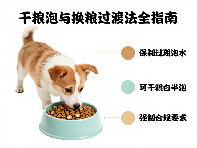 幼犬喂食方案,干粮泡水与换粮过渡法全指南