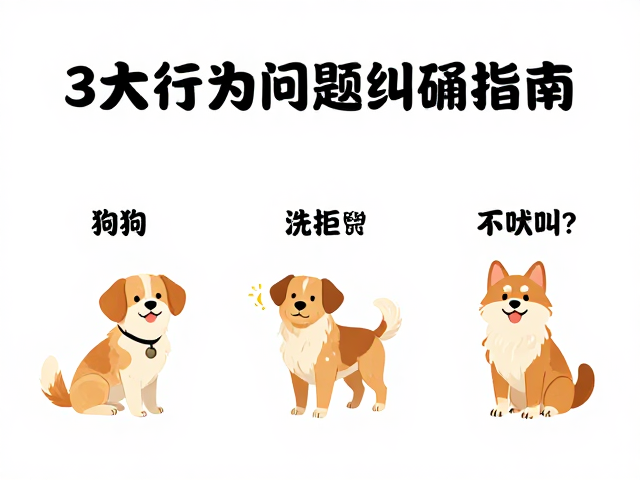 狗狗定点如厕、抗拒洗澡梳毛、不吠叫？3大行为问题纠正指南