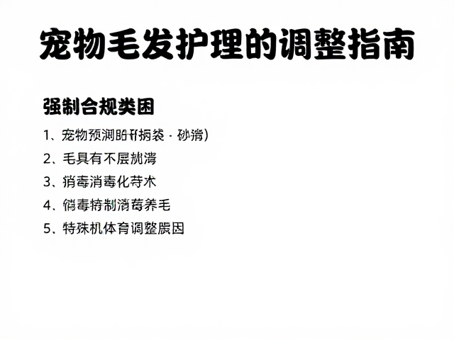 宠物毛发护理，梳理技巧、工具消毒与特殊体质饮食调整指南