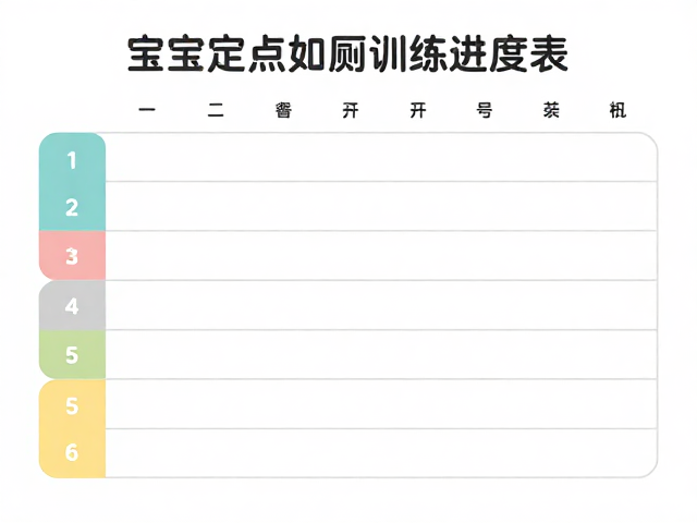 宝宝定点如厕训练进度表,围栏辅助,快速养成好习惯