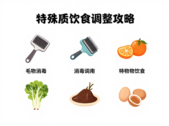 宠物毛发梳理与工具消毒指南,特殊体质饮食调整攻略