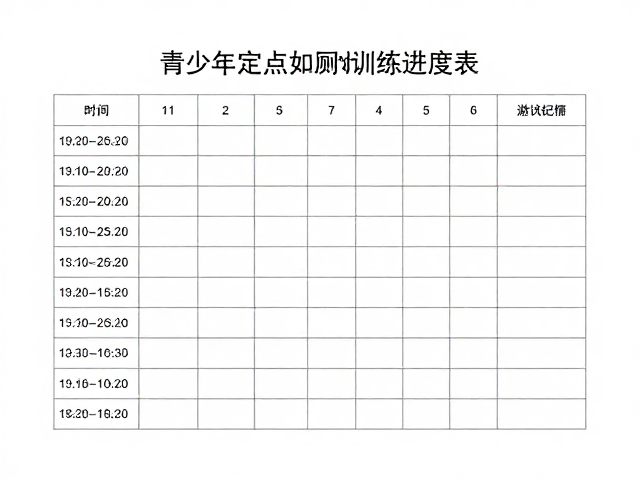 青少年定点如厕训练进度表,重建纪律与习惯指南