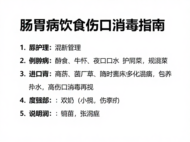 肠胃病饮食与伤口护理,常见疾病营养管理及包扎消毒指南