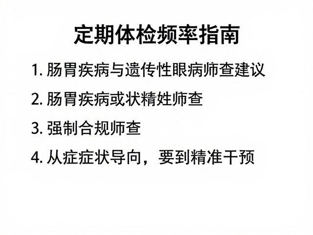 定期体检频率指南,肠胃疾病与遗传性眼病筛查建议