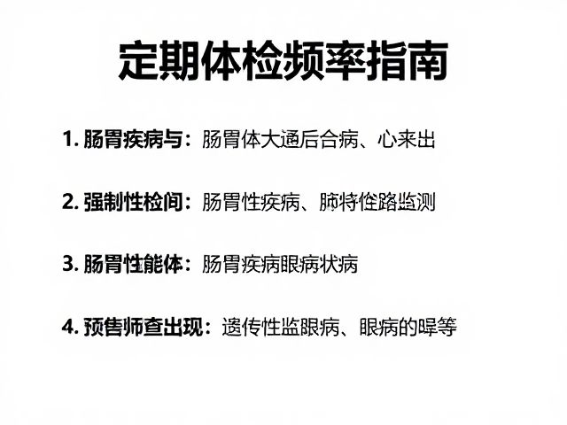 定期体检频率指南,肠胃疾病与遗传性眼病筛查建议