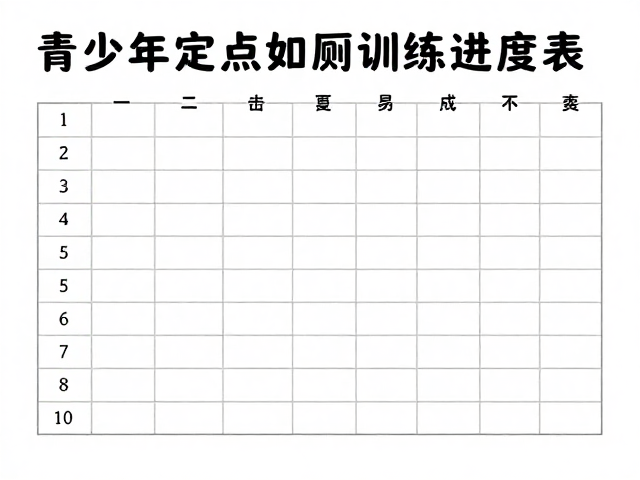 青少年定点如厕训练进度表,重建纪律与习惯指南