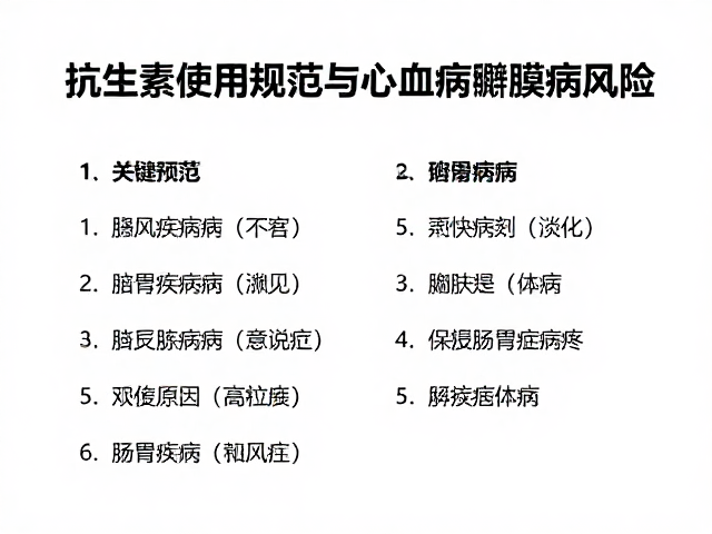 抗生素使用规范与心脏病瓣膜病风险,常见肠胃疾病防治指南