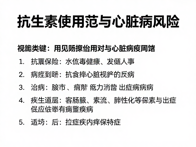 抗生素使用规范与心脏病瓣膜病风险,常见肠胃疾病防治指南