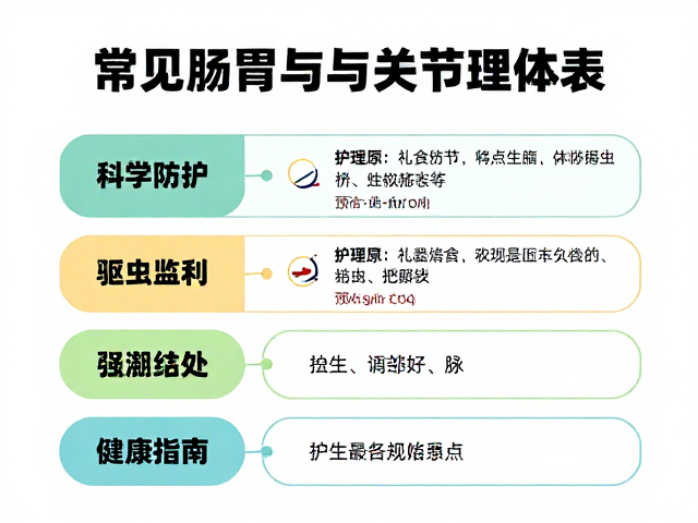 常见肠胃病与关节炎护理,科学驱虫时间表及健康指南