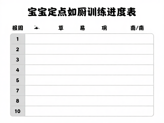 宝宝定点如厕训练进度表，成年期巩固指南，高效养成好习惯