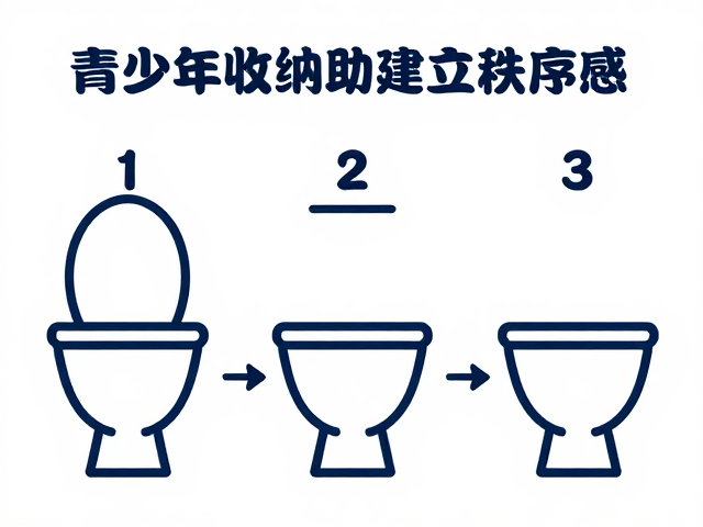 青少年定点如厕与纪律养成,分类收纳助建立秩序感