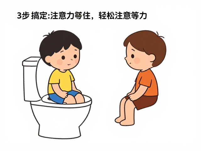 孩子如厕训练总坐不住？3步搞定注意力集中，轻松学会等待