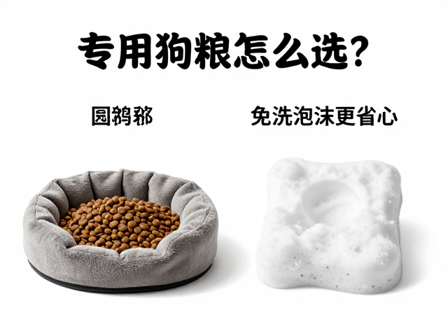 专用狗粮怎么选?圆形狗窝与方形狗窝对比,搭配宠物免洗泡沫更省心