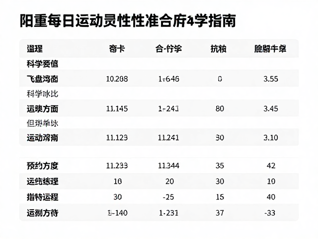 飞盘运动每日运动量标准,提升敏捷灵活性的科学指南