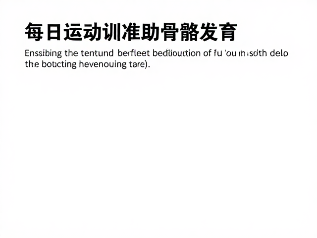 每日运动标准,敏捷训练助骨骼发育,科学健身指南