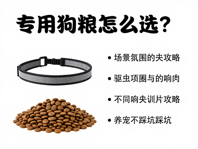 专用狗粮怎么选?驱虫项圈与响片训练全攻略,养宠不踩坑