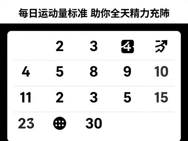 每日运动量标准，高效障碍穿越训练，助你全天精力充沛