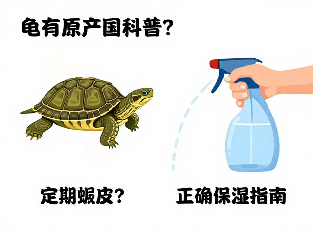 龟类原产国科普，为何需定期蜕皮？正确喷壶保湿指南