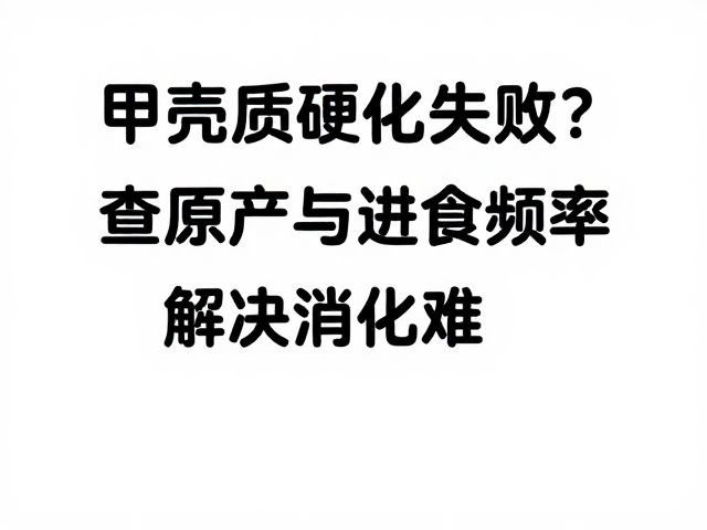 甲壳质硬化失败？查原产与进食频率，解决消化难题