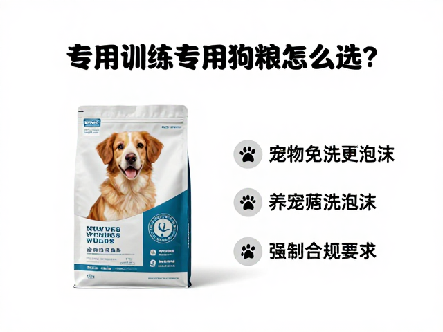 专用狗粮怎么选?响片训练搭配宠物免洗泡沫,养宠更高效