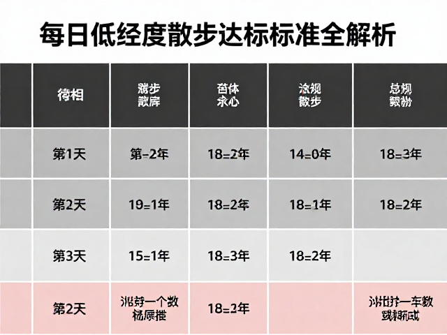 比赛预备期如何运动?每日低强度散步达标标准全解析