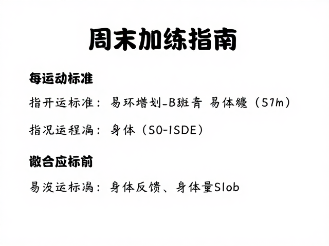 周末加练指南,每日运动标准与易兴奋体质引导策略