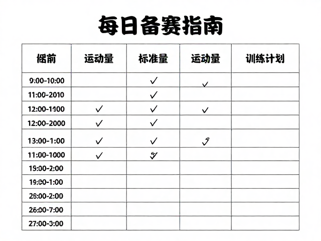 游泳馆备赛指南,每日运动量标准与训练计划