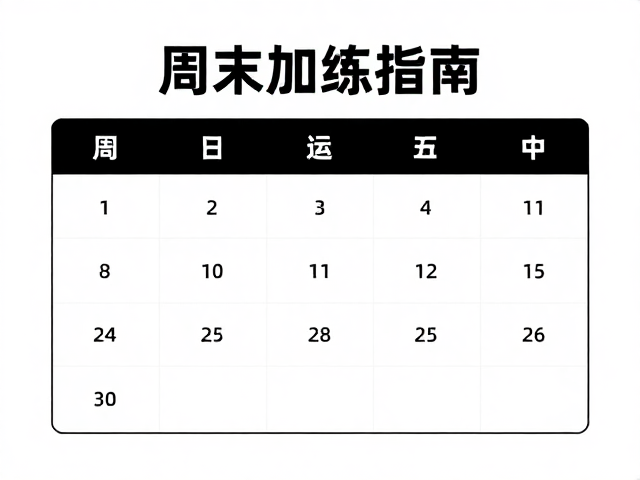 周末加练指南，每日运动标准与比赛预备策略