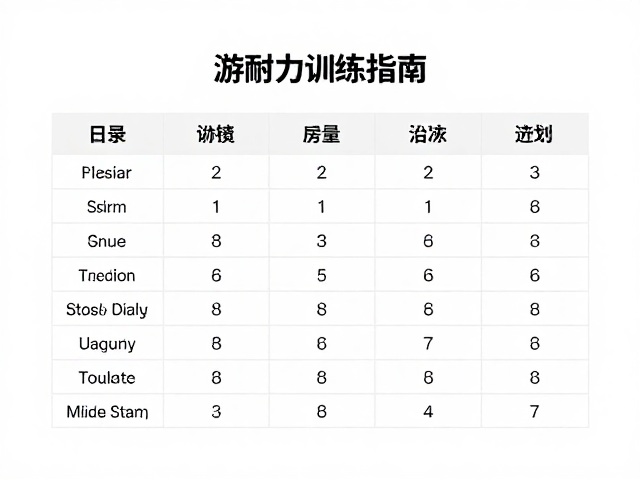 游泳耐力训练指南,每日运动量标准与社交训练技巧